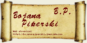 Bojana Piperski vizit kartica
